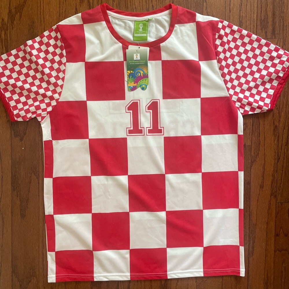Croatia FIFA World Cup 2014 Official Licensed T-SHIRT Darijo srna #11 NEW XXL-XL